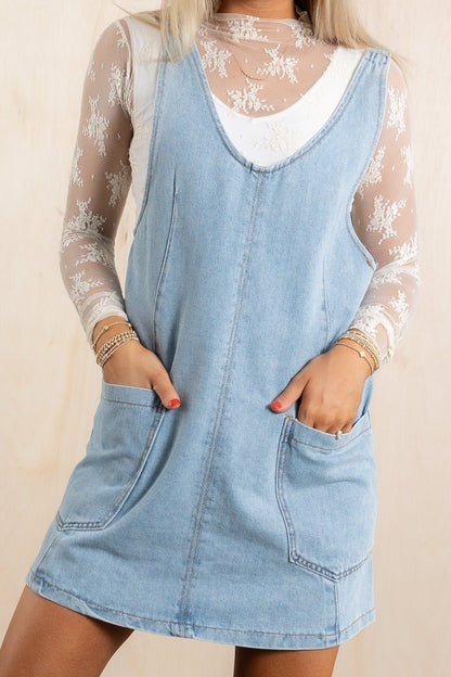 Maja™ | Montana Axelbandslös Jeansjurk