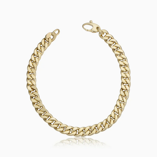 Heidi™ | Stilsäkert cubansk armband med ädel guldfinish