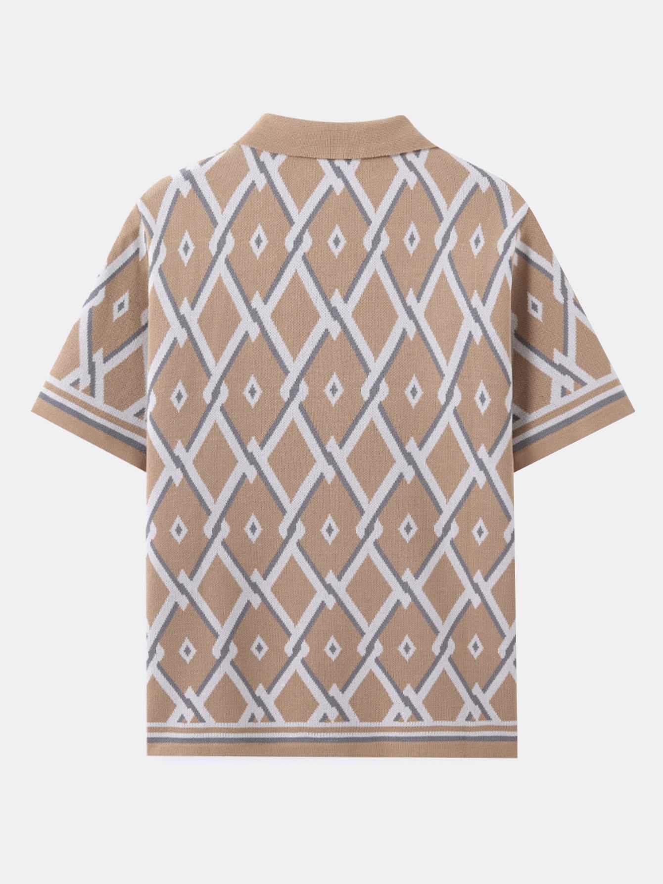 Jens™ | Retro stickad skjorta med geometriskt rutmönster