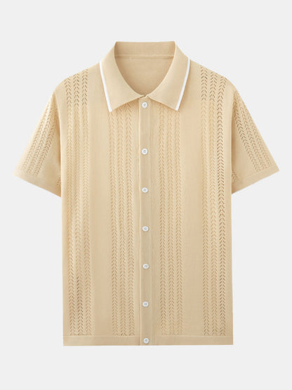 Jöns™ | Virkad skjorta med struktur