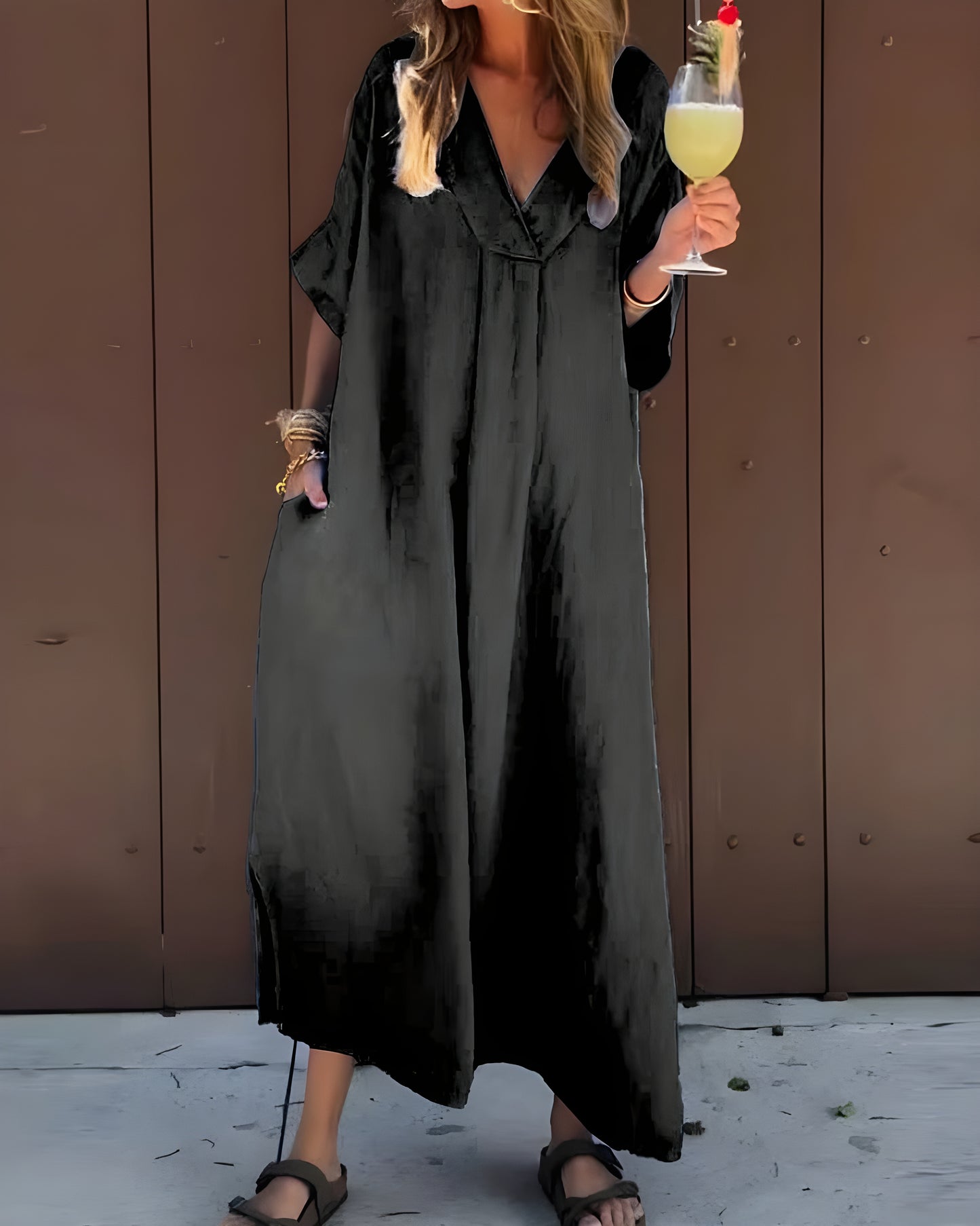 Alva™ | Casual lång bomullsklänning