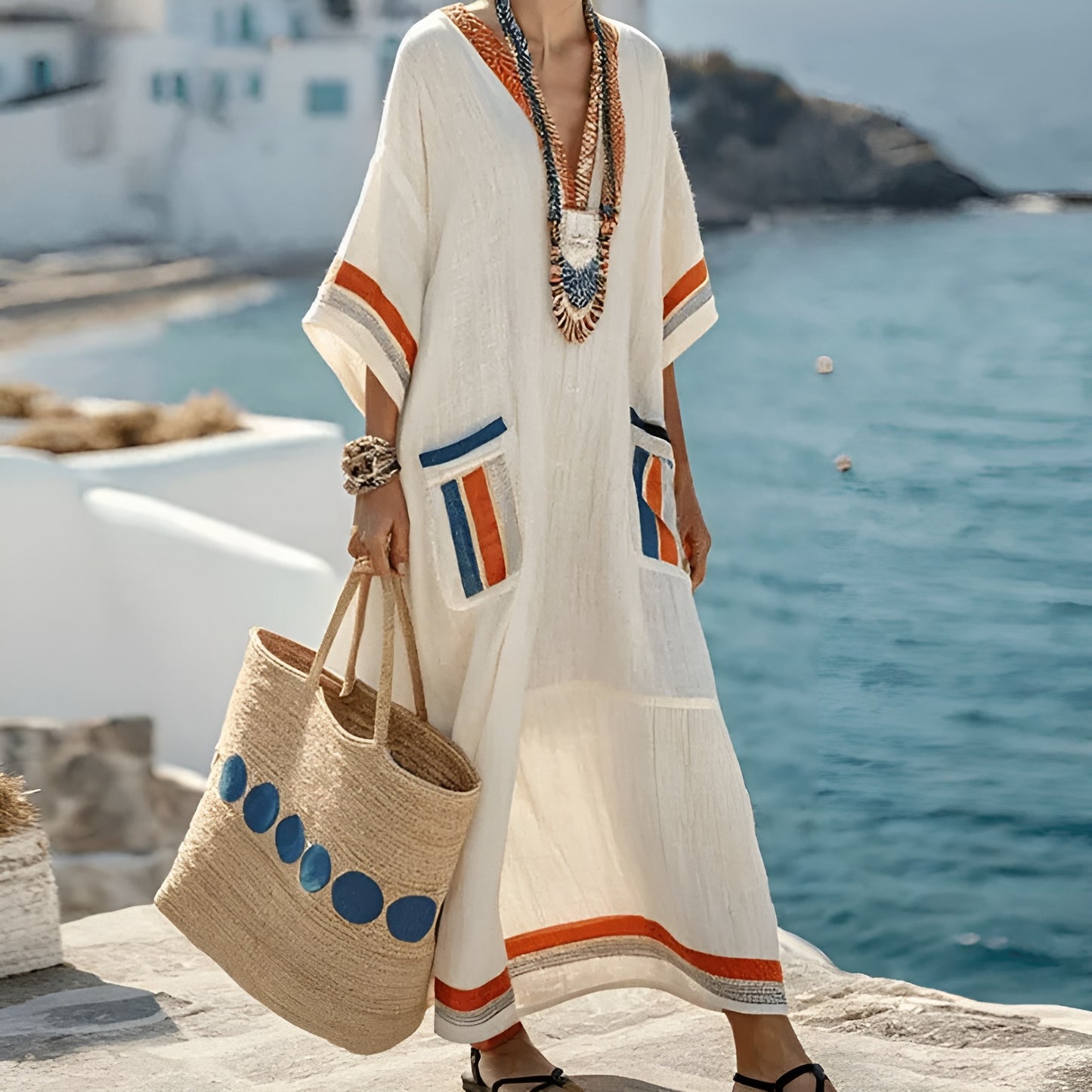 Stina™ | Elegant långklänning med fickor