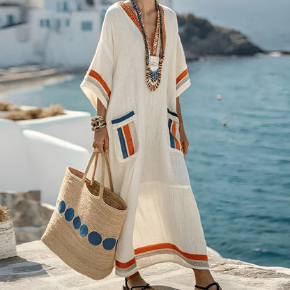 Stina™ | Elegant långklänning med fickor