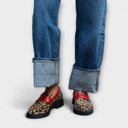 Amanda™ | Leopardmönster med Rund Tå.