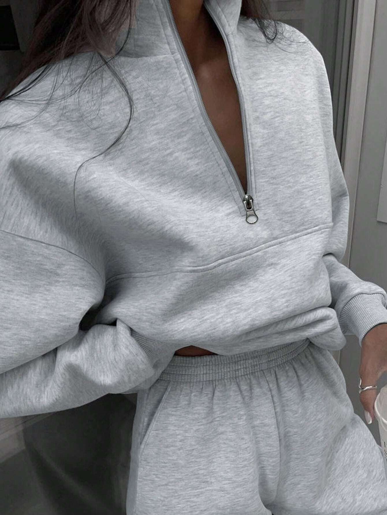 Bella™ | Oversized Half-Zip Tröja – Bekväm och Vardaglig Tröja med Dragkedja