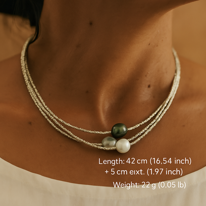 Nora™ | Halsband med vintage sötvattenspärlor