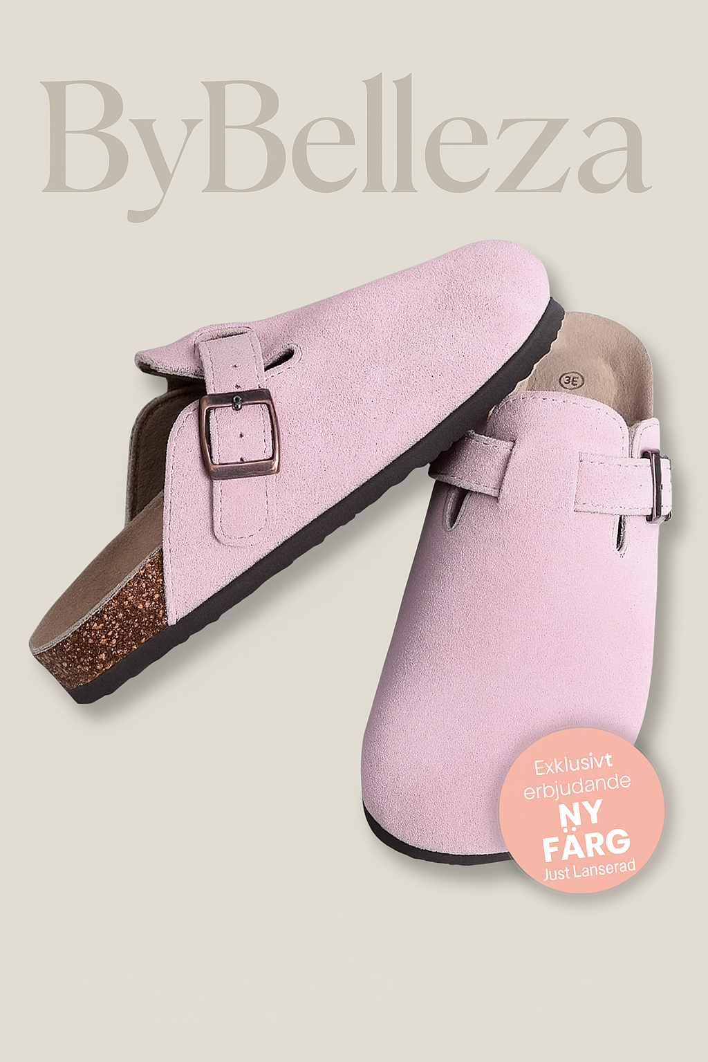 Lovisa™ | Äkta Mocka Träskor från ByBelleza