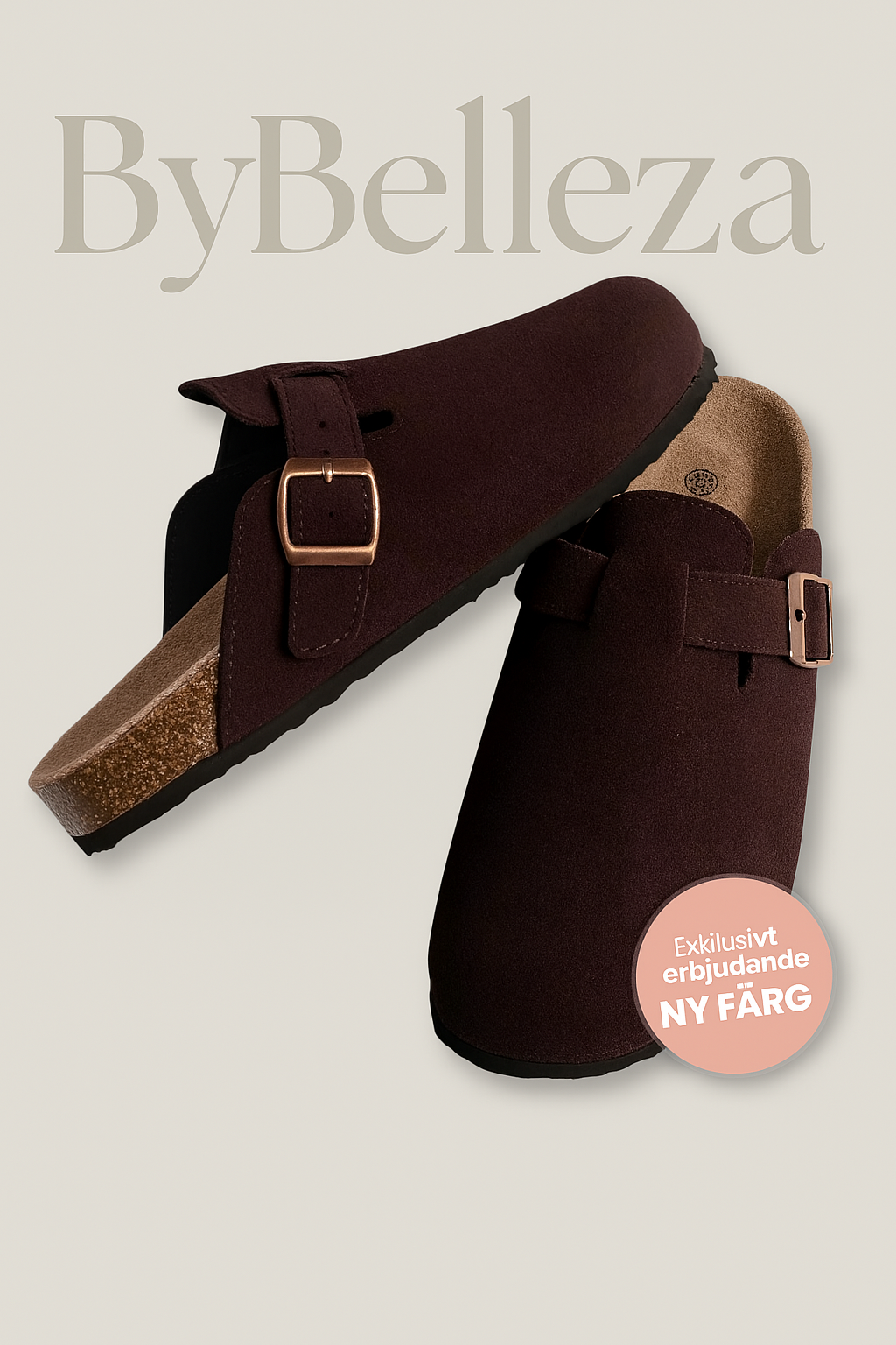 Lovisa™ | Äkta Mocka Träskor från ByBelleza