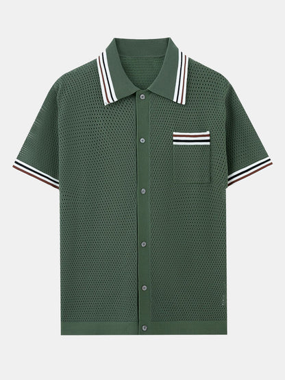 Edvin™ | Virkad skjorta med hålmönster