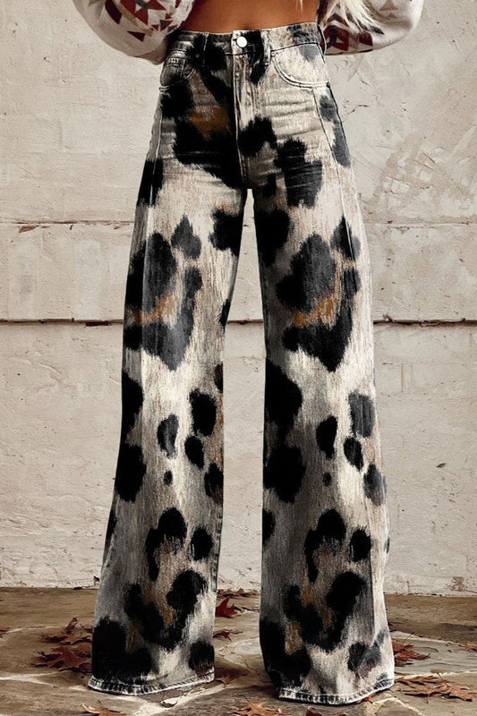 Maj™ | Vintage handgjorda byxor med chic tryck