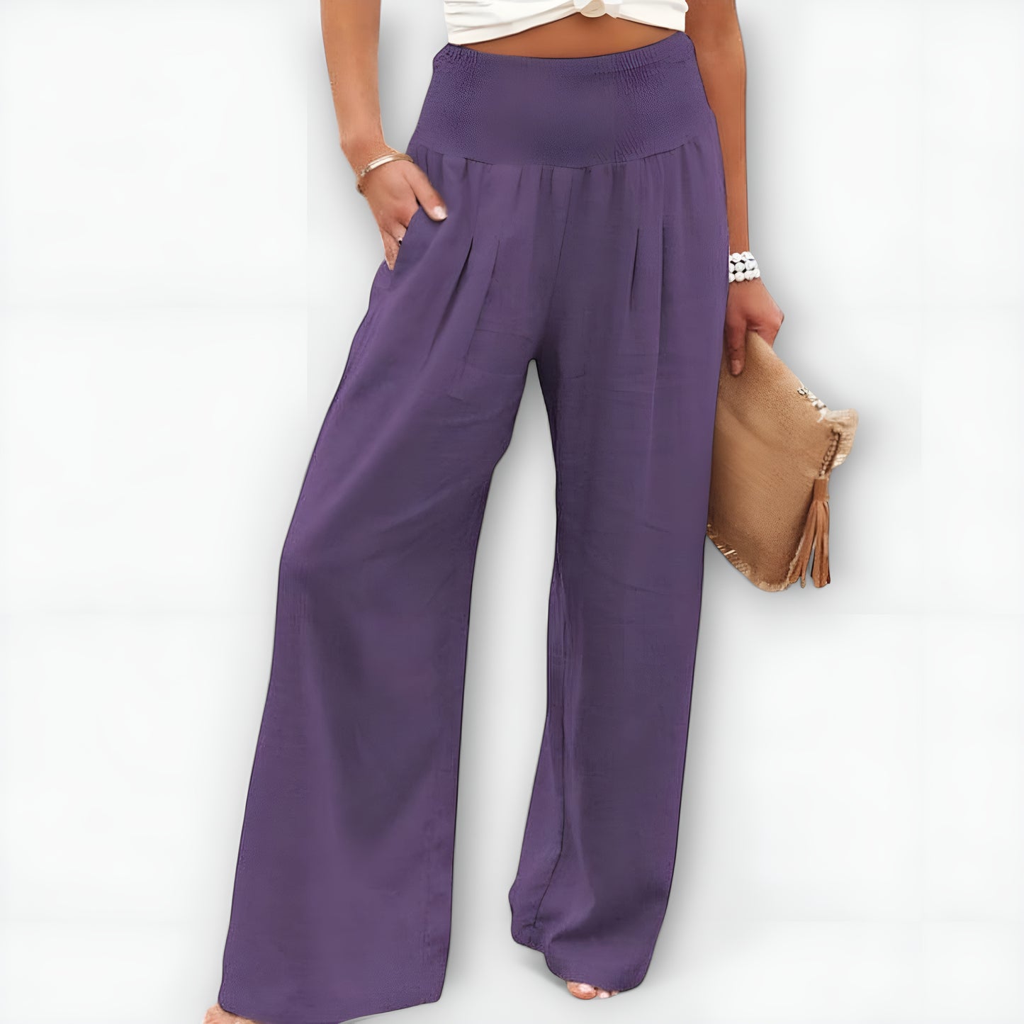 Moa™ | Lediga vida linnébyxor