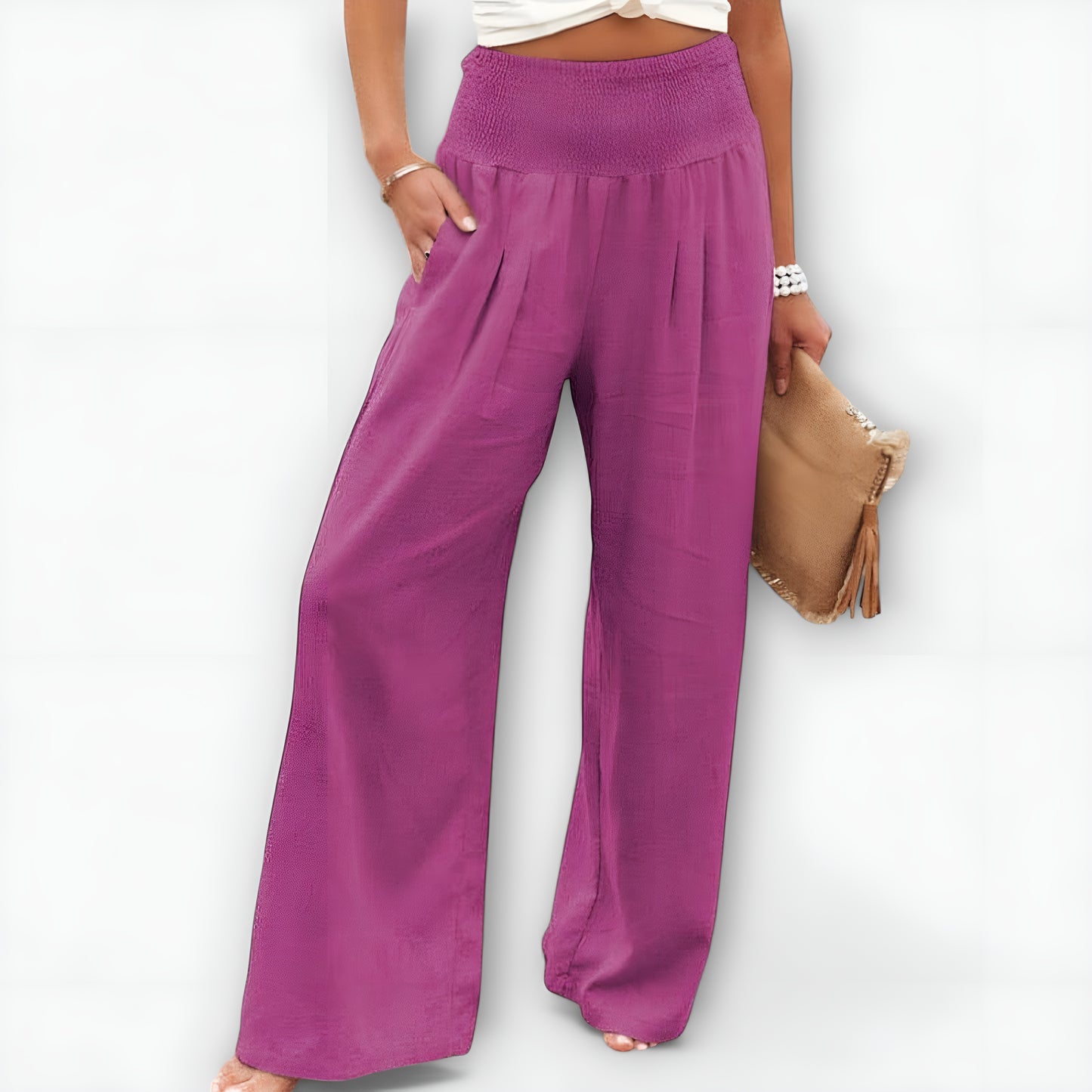 Moa™ | Lediga vida linnébyxor