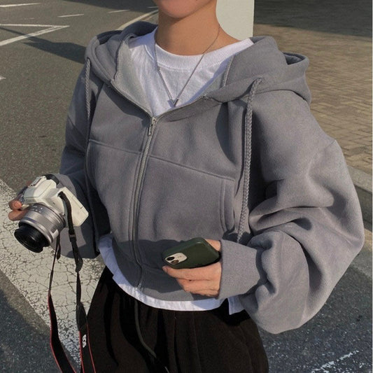 Elin™ | Höst Vinter Huvtröja & Overshirt Dam – Casual Streetwear Zip Up Tröja