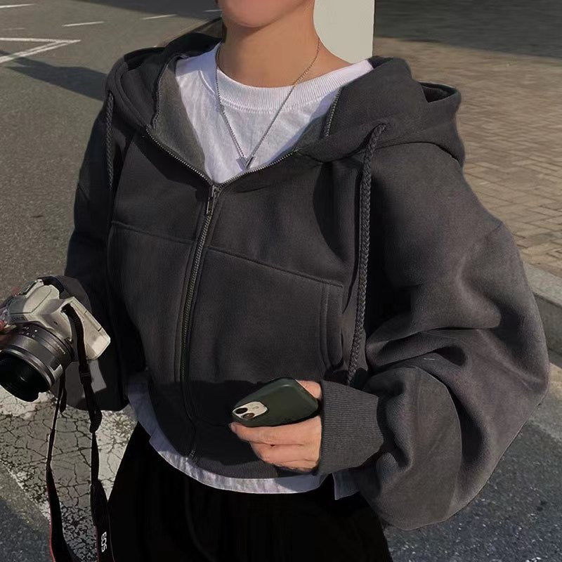 Elin™ | Höst Vinter Huvtröja & Overshirt Dam – Casual Streetwear Zip Up Tröja