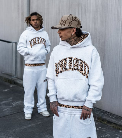 Leopard-träningsset (Hoodie + Byxor)