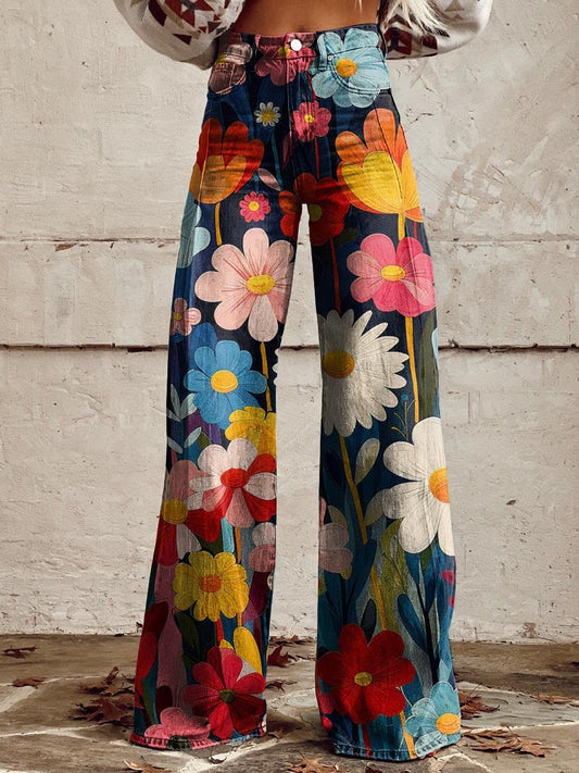 Isolde™ | Moderna blommiga eleganta byxor