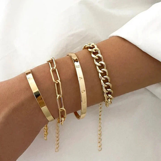Eva™ Mercer armbandset med mjuk guldton